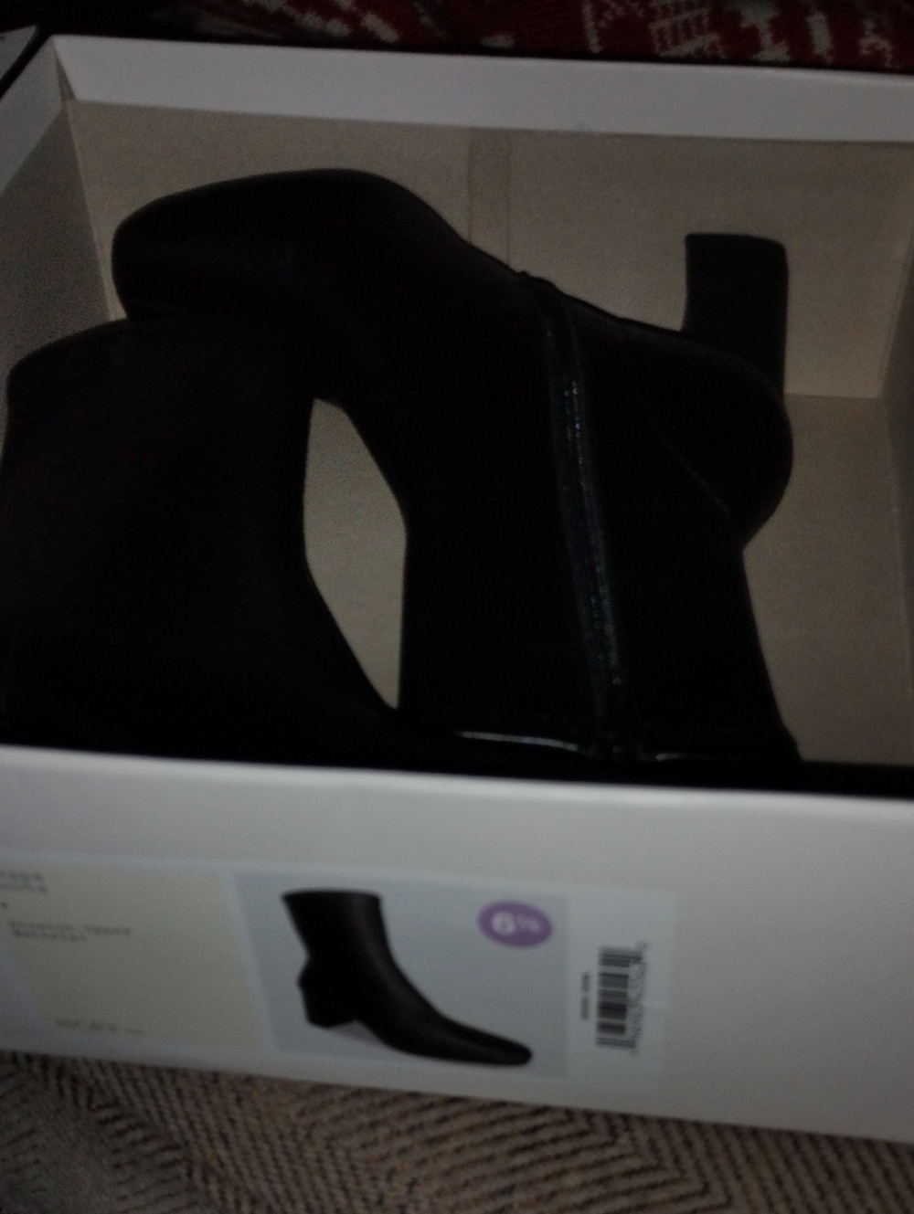 brand In Box A new day Black Heeled Ankle Boots with Side Zip